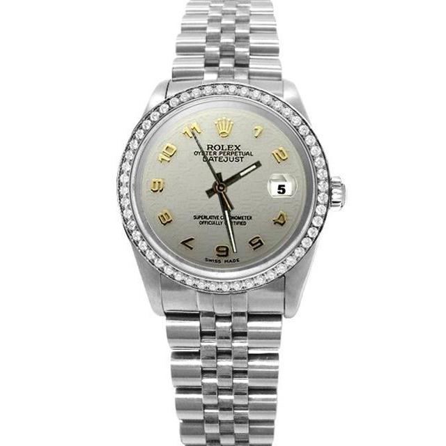 Rolex Datejust diamant cadran arabe Datejust acier inoxydable montre jubilé ensemble rapide