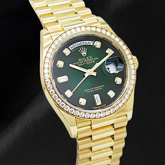 Rolex Yellow Gold avec Diamant – vue de face