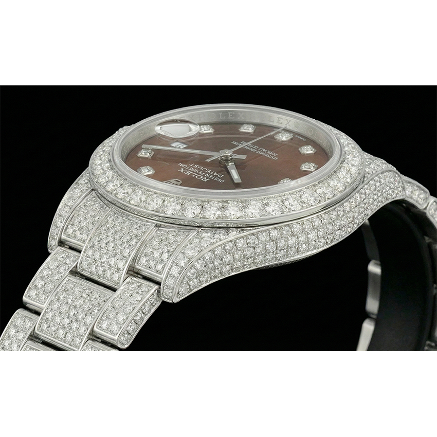 Rolex Stainless Steel avec Brillant – vue de profil
