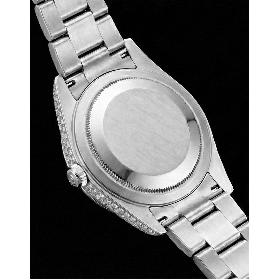 Rolex Stainless Steel avec Diamant – vue de dessus