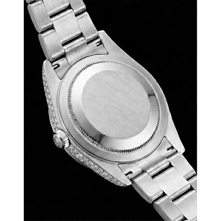 Rolex Stainless Steel avec Diamant – vue de dessus