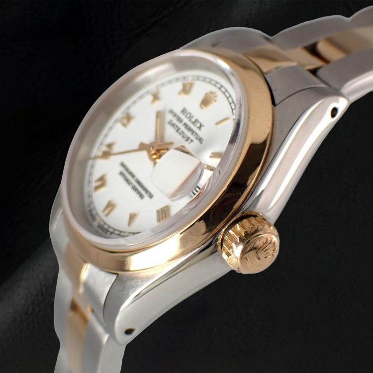 Pierre Précieuse Rolex -carats Two Tone – vue de côté