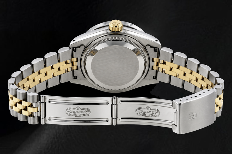 Montre Rolex Datejust 6917 Femme 26 mm Bicolore Cadran Diamants Noir en Filet