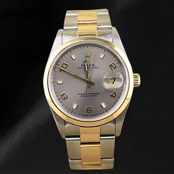 Rolex Sterling Silver Two Tone Gold avec Pierre Précieuse – vue principale