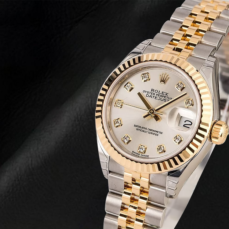 Rolex Datejust 279173 Montre Bicolore 28 mm Cadran Diamants Argent