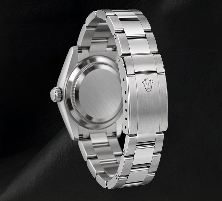Montre Rolex Datejust 116200 36 mm en Acier Inoxydable avec Cadran Floral Rose à Chiffres Arabes et Diamants
