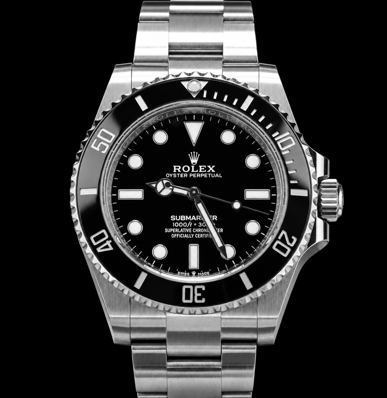 Montre Rolex 124060 Submariner 41 mm Acier Inoxydable Cadran Noir