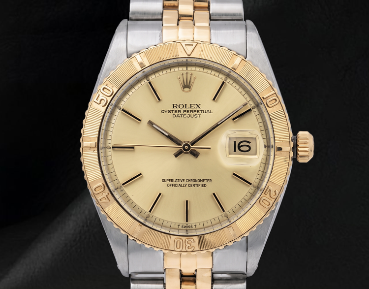 Montre Rolex 16013 Datejust Cadran Champagne Lunette Turn-O-Graph 36 mm Bicolore