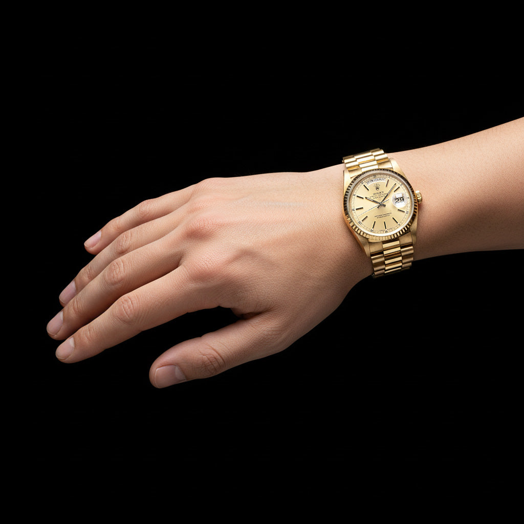 Pierre Précieuse Rolex en Yellow Gold – vue de profil