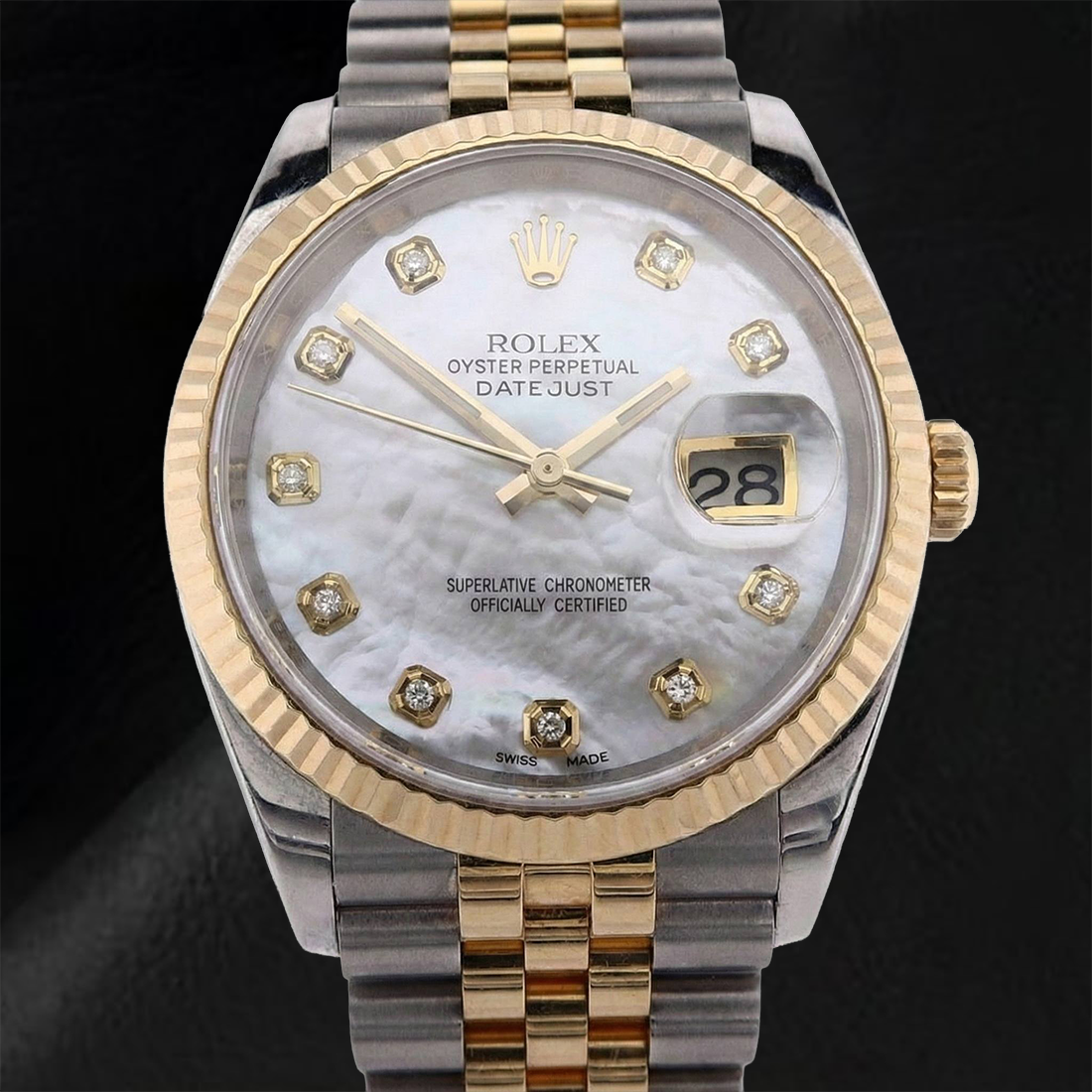 Perle Rolex 0,20 carats Two Tone – vue principale
