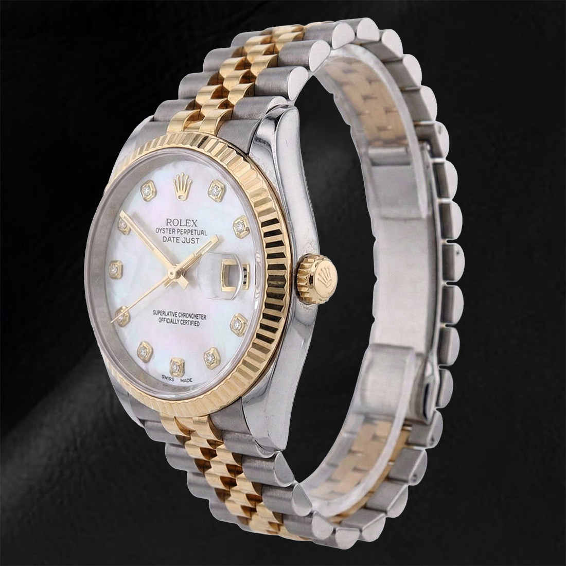 Perle bague en Two Tone – vue de face