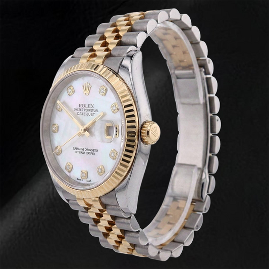 Perle bague en Two Tone – vue de face