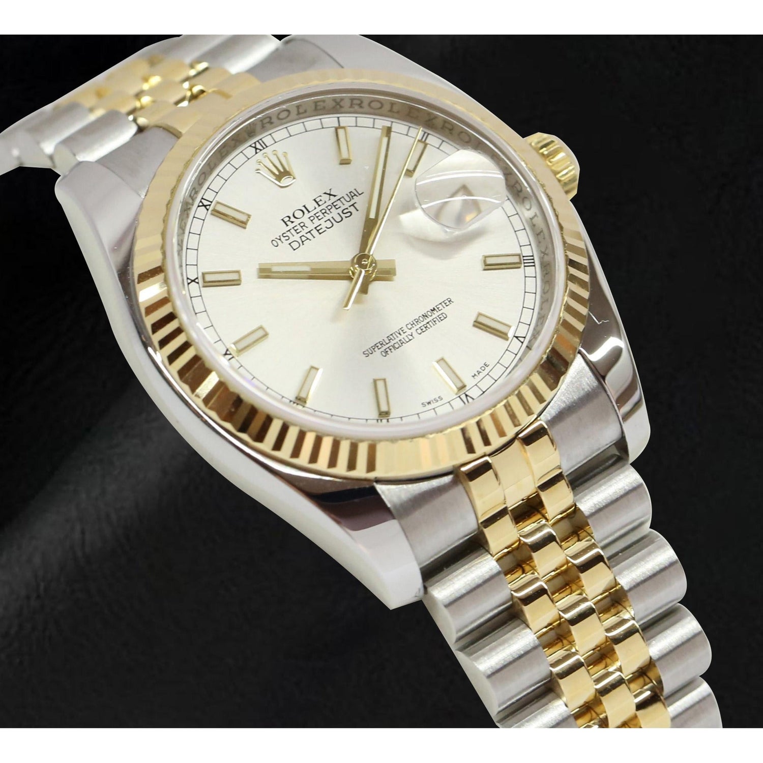 Sophistiqué Pierre Précieuse Rolex carats – vue d'angle