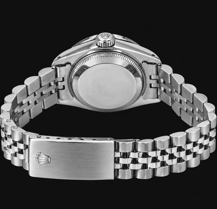 Montre Rolex Datejust 26 mm 6916 Cadran Diamants Saumon Lunette Diamants Acier Inoxydable