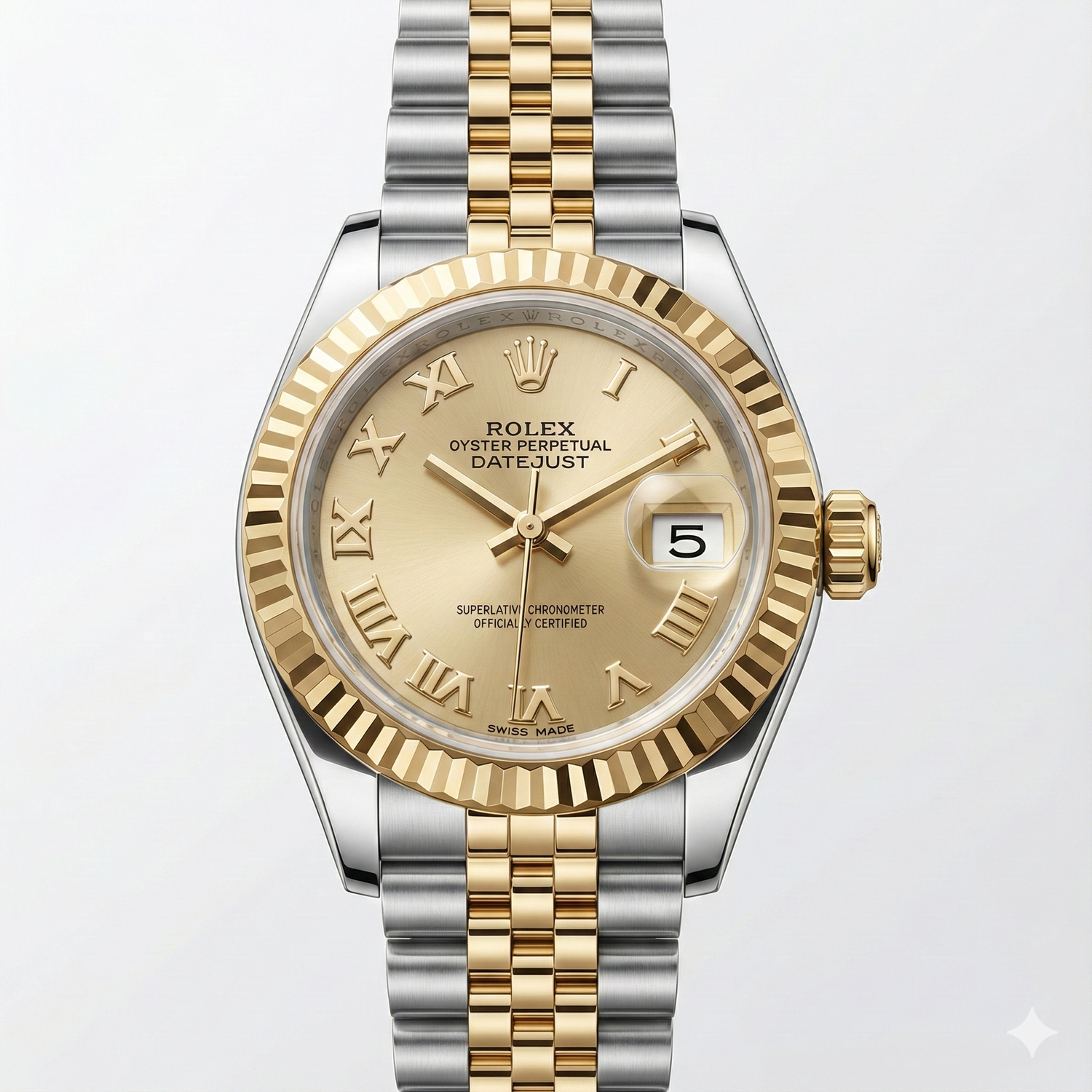 Haut de gamme Gemme Rolex carats – vue de face