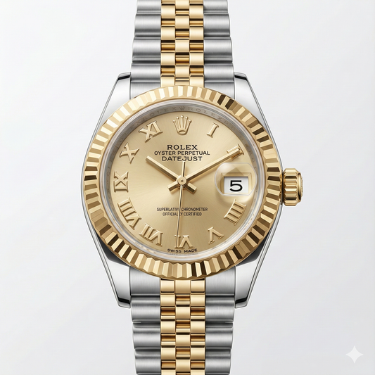 Haut de gamme Gemme Rolex carats – vue de face