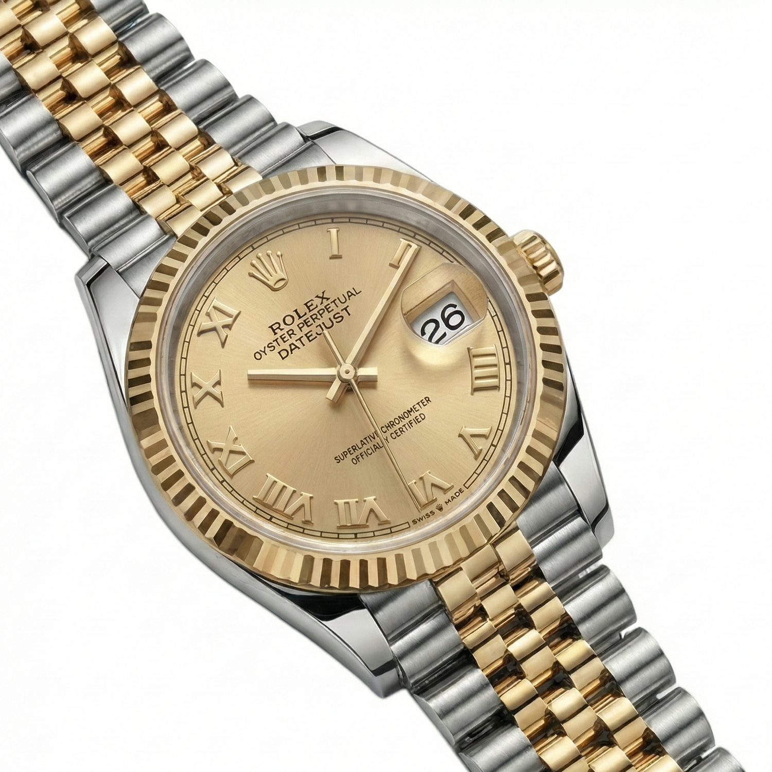 Gemme Rolex en Two Tone – vue de profil