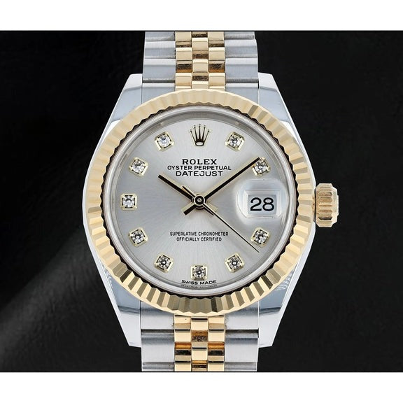 Rolex Montre femme magnifique bicolore Date-just