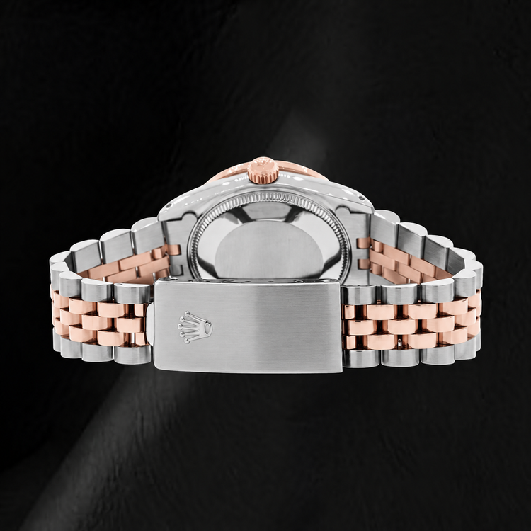 Montre Rolex 31 mm Bicolore Cadran Diamants en Nacre Rose