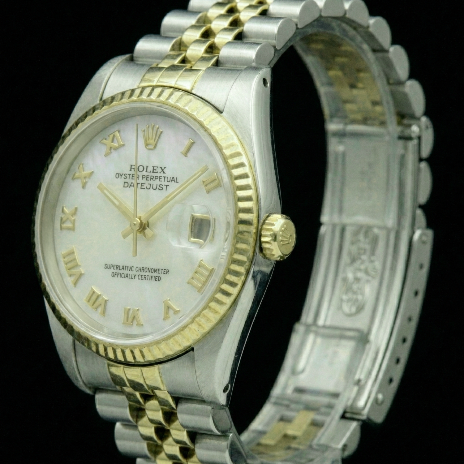 Perle bague en Two Tone – vue de côté