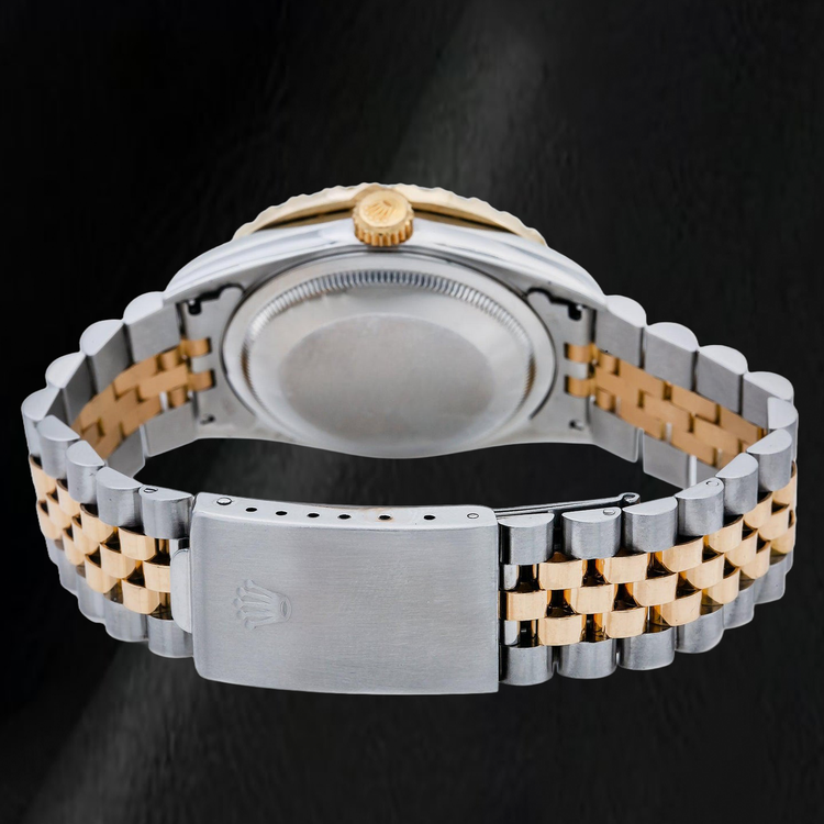 Montre Rolex Datejust 36 mm 16233 Bicolore Cadran Diamants Bleu