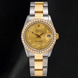 Montre Rolex 68273 Datejust 31 mm Bicolore Cadran Diamants Champagne