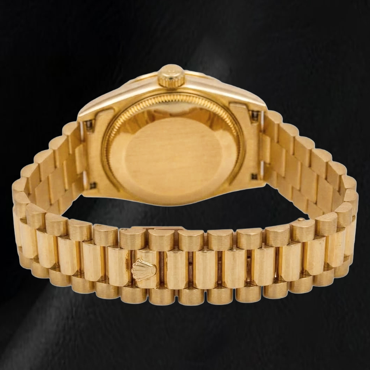 Montre Rolex 68278 President 31 mm en Or Jaune Cadran Diamants Champagne Jubilé