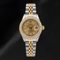 Montre Rolex Datejust 6917 26 mm Bicolore Cadran Diamants Champagne