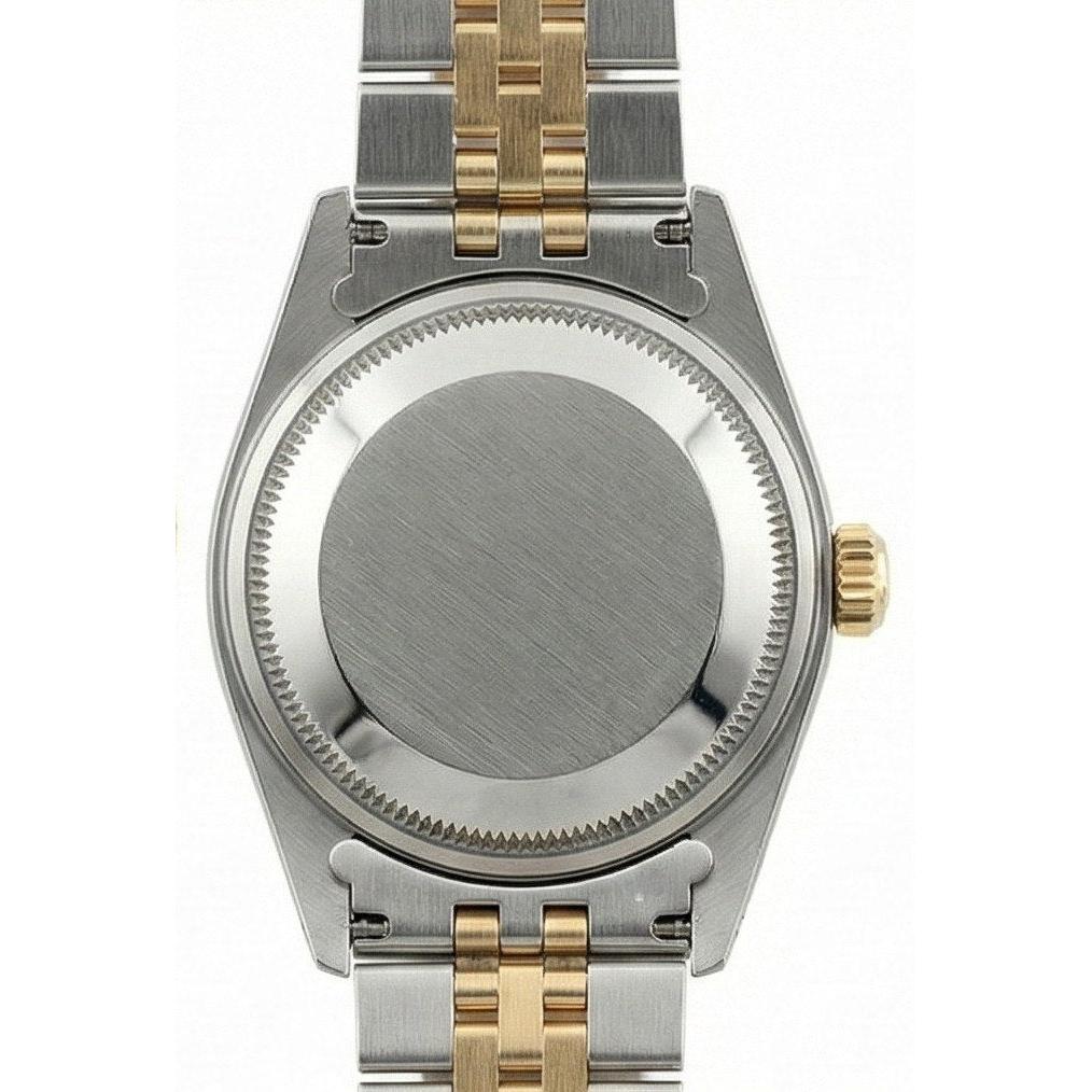 Rolex Argent Cadran Diamant Datejust Femme Montre Bracelet Bicolore