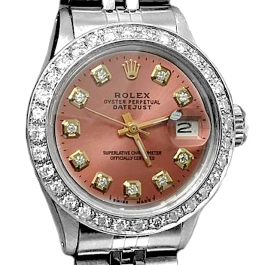 Rolex Cadran Diamant Lunette Jubilé acier inoxydable Bracelet Datejust Montre Femme