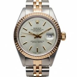 Rolex Cadran bâton blanc très fine montre pour femme en or jaune Jubilee