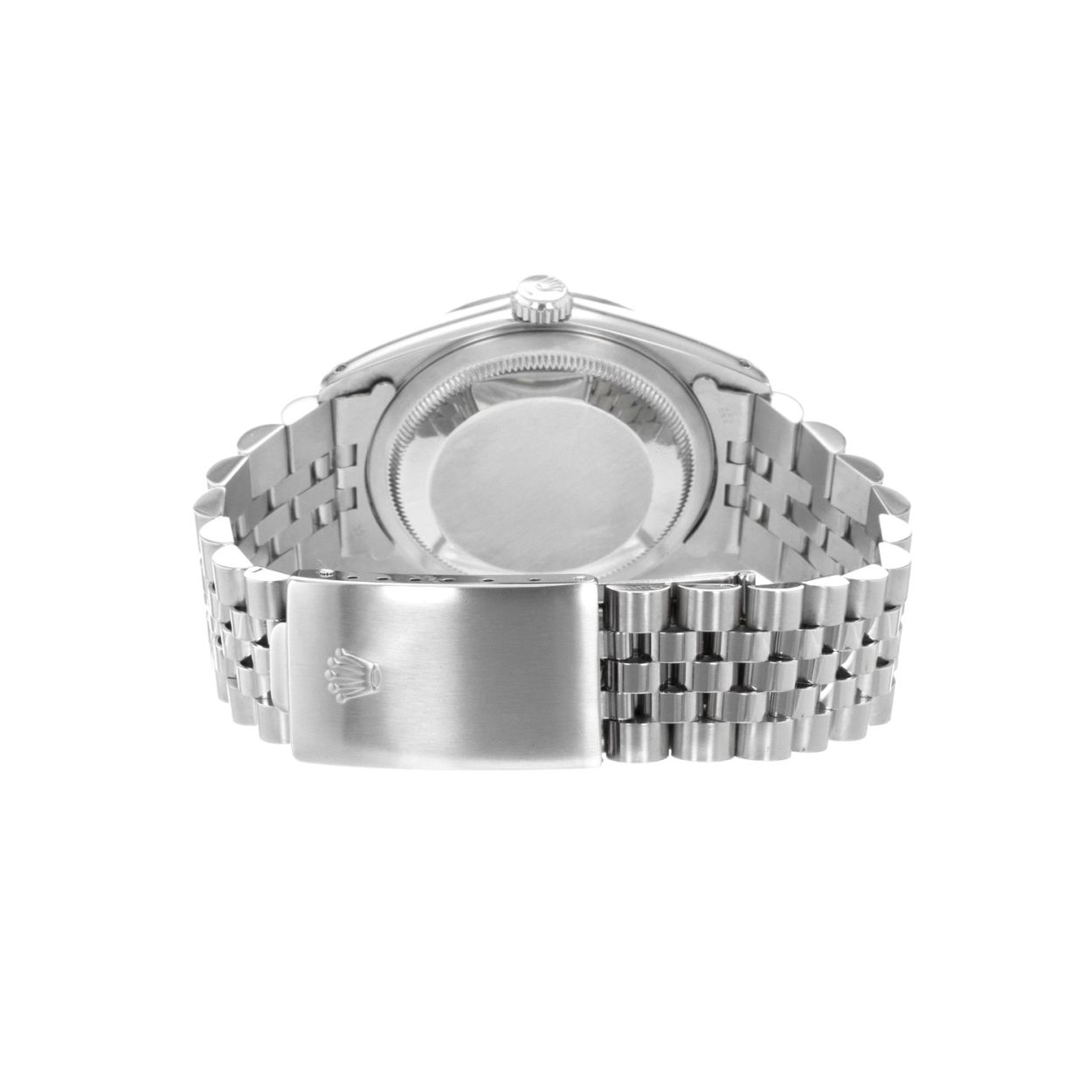 Rolex Cadran romain rose Datejust Regarder Rolex Lunette cannelée acier inoxydable jubilé ensemble rapide
