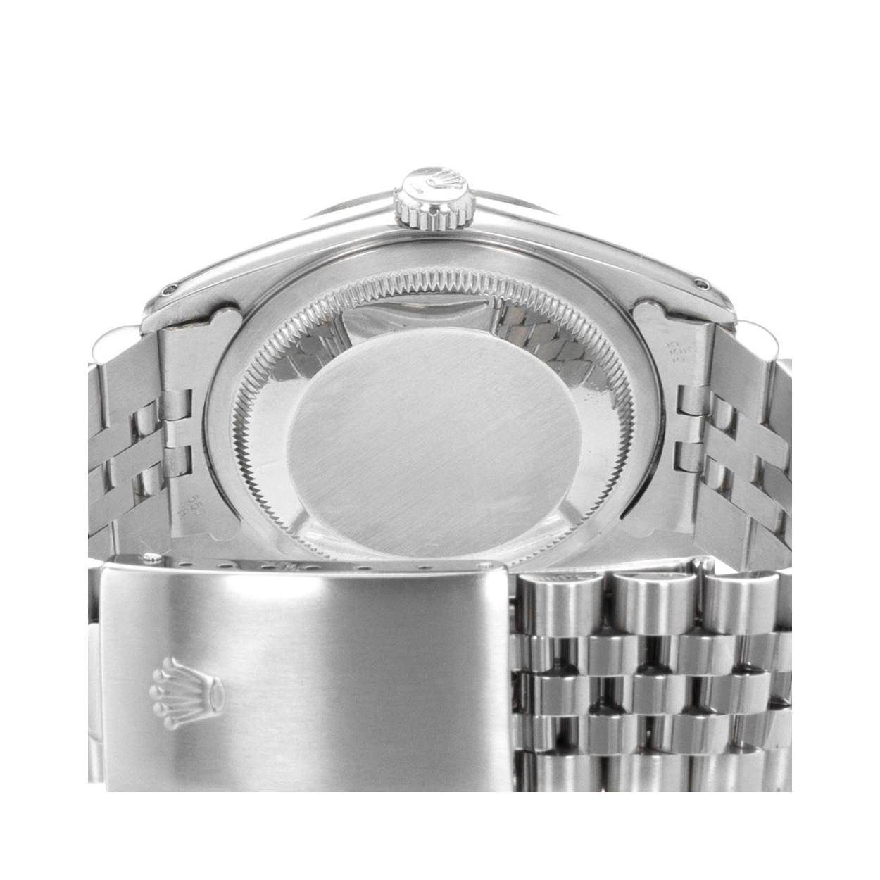 Rolex Cadran romain rose Datejust Regarder Rolex Lunette cannelée acier inoxydable jubilé ensemble rapide