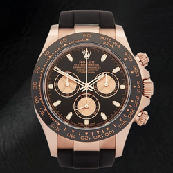 Montre Rolex Cosmograph Daytona 116515LN 40 mm Cadran Noir à Index Bâtons Luminescents Bracelet Oysterflex Noir