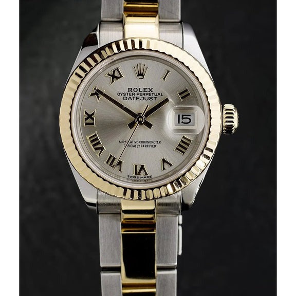Rolex Dames Montre Datejust bicolore en or jaune 18 carats
