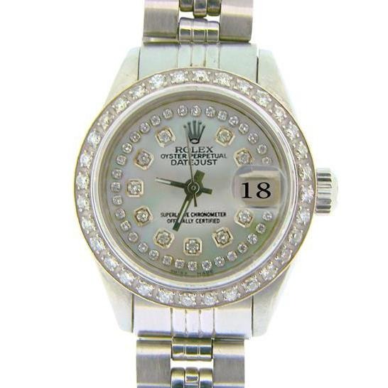 Rolex Dames Datejust Montre En Acier Inoxydable
