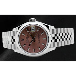 Rolex Date-just 31 mm Montre pour femme en acier à cadran lumineux saumon