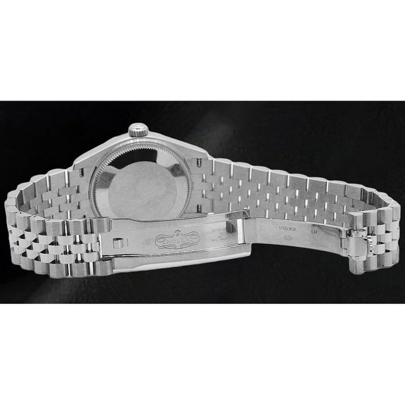 Rolex Date-just Montre pour femme en acier à cadran lumineux saumon
