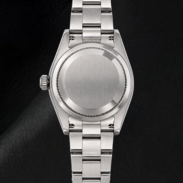 Montre Rolex Date 15010 34 mm en Acier Inoxydable avec Cadran Diamants Argenté