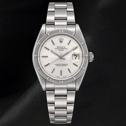 Montre Rolex Date 1501 34 mm en Acier Inoxydable Cadran Argenté à Index Bâtons