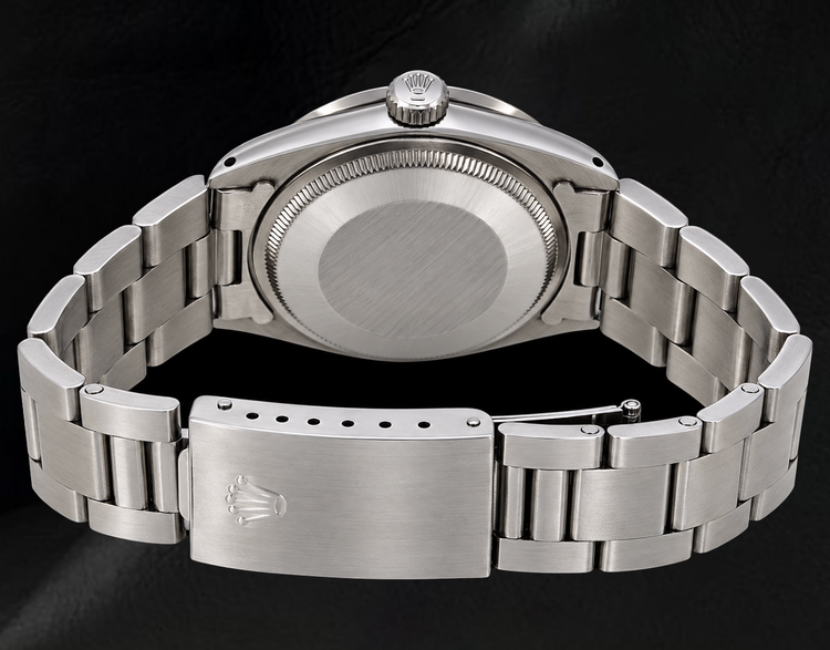 Montre Rolex Date 1501 34 mm en Acier Inoxydable Cadran Argenté à Index Bâtons