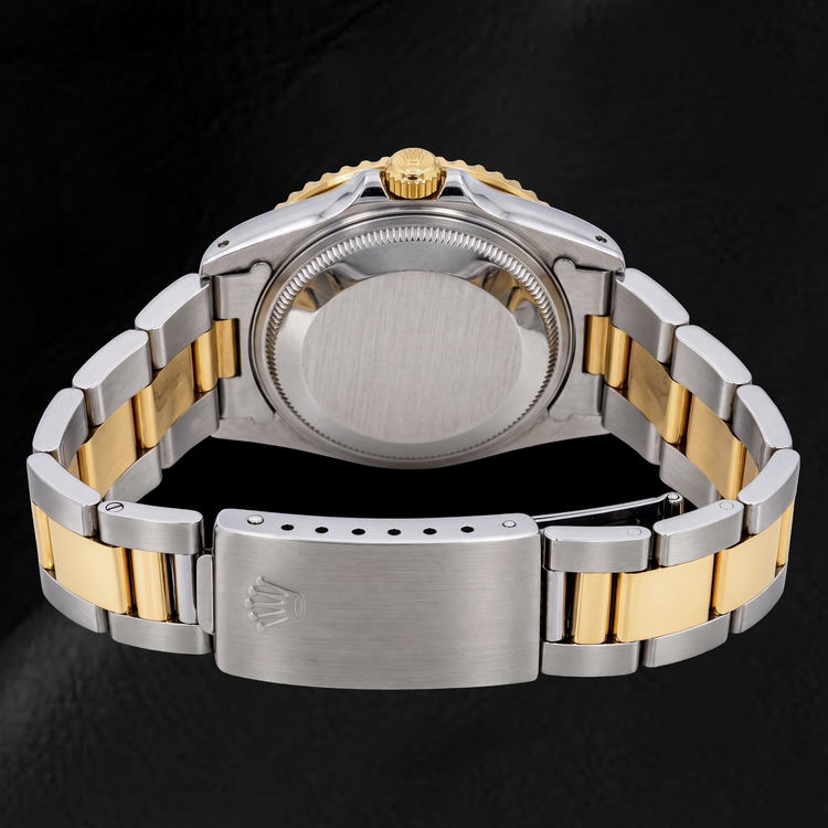 Montre Rolex Date 1505 34 mm Bicolore Cadran Diamants Bleu
