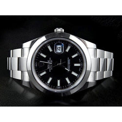 Rolex Date Just Ii 41 Mm Montre Pour Homme Lunette Lisse Bracelet acier inoxydable