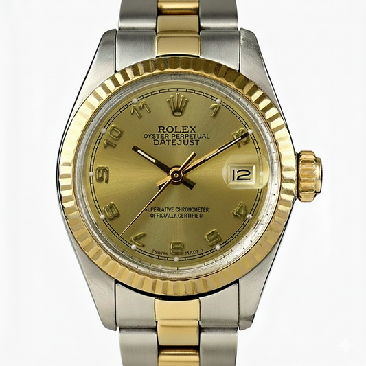 Rolex Date Montre Dames Rolex Cadran Arabe Deux Tons