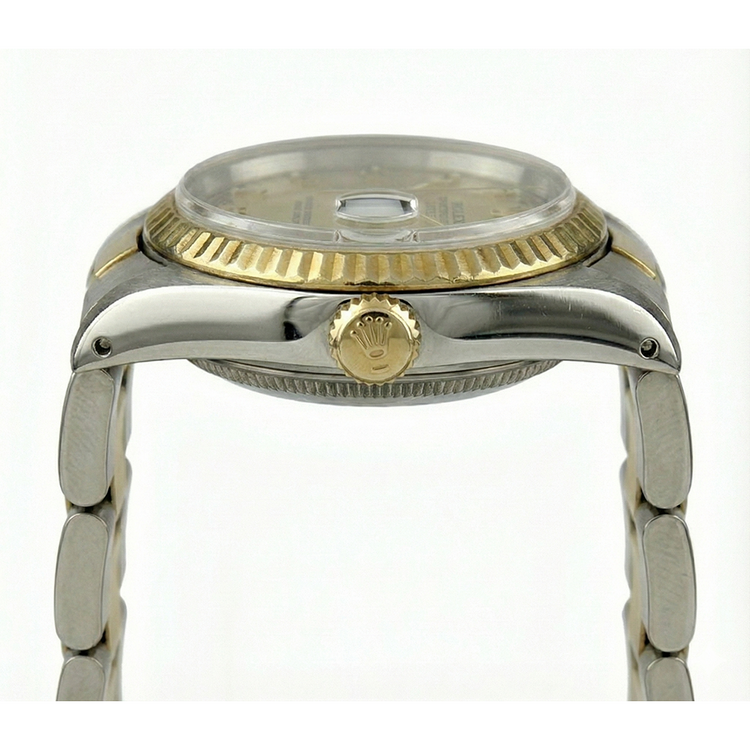 Rolex Date Montre Dames Rolex Cadran Arabe Deux Tons