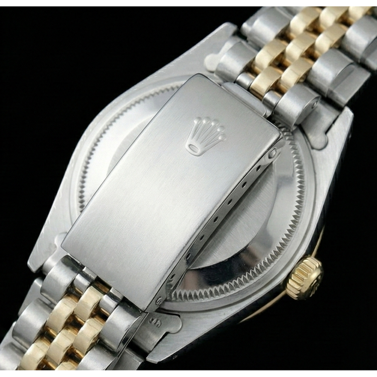 Rolex Date champagne bâton cadran diamant lunette montre acier inoxydable & Jubilé