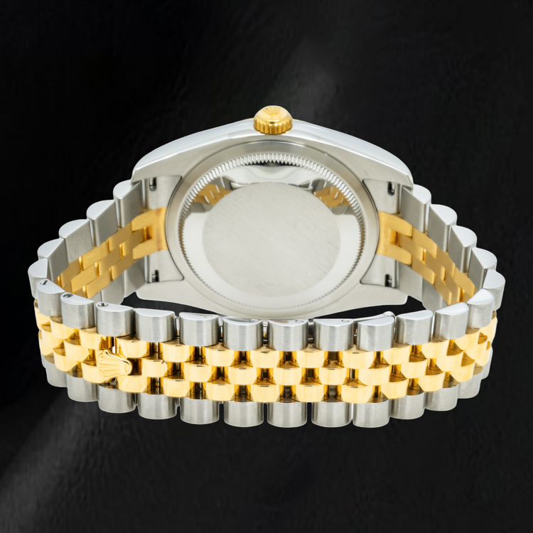 Montre Rolex Datejust 116233 36 mm Bicolore Cadran Diamants Jubilé Argenté