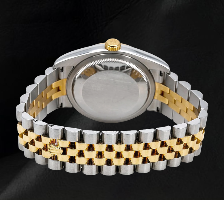 Montre Rolex Datejust 116233 Cadran Noir 36 mm en Acier Inoxydable et Or Jaune