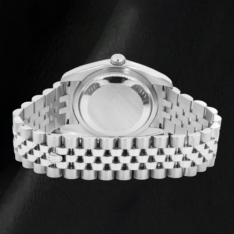 Montre Rolex Datejust 116234 36 mm en Acier Inoxydable Cadran Noir Chiffres Romains