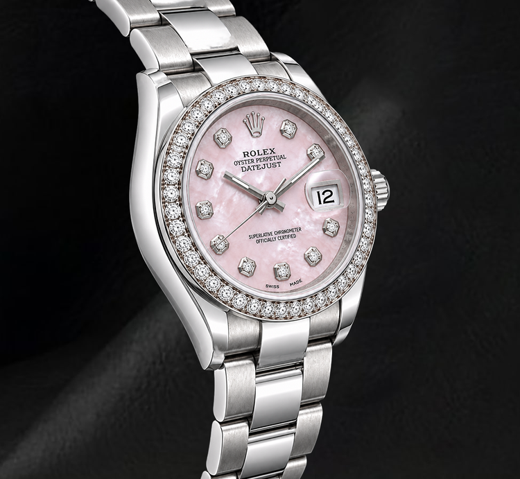 Montre Rolex Datejust 116234 36 mm Acier Inoxydable Cadran Diamants Nacre Rose